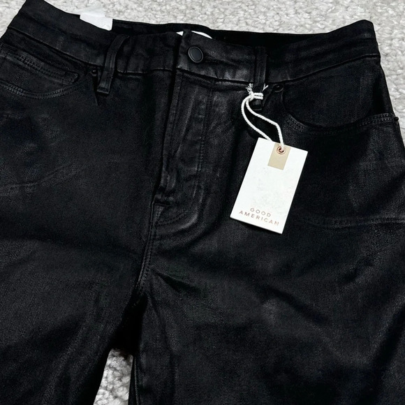 Good American | Good Straight Coated in Black. GS001T. 6 / 28 . 26.5” inseam - Picture 10 of 16